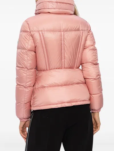 Moncler Fitted Waist Stand-up Collar Down Jacket In Multicolor