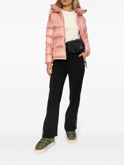 Moncler Fitted Waist Stand-up Collar Down Jacket In Multicolor