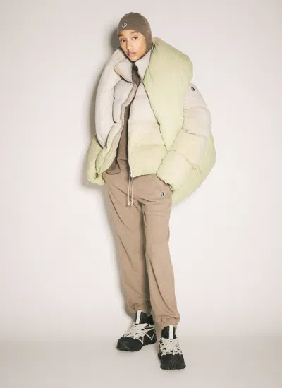 Moncler X Rick Owens Women Donut Down Shawl In Green