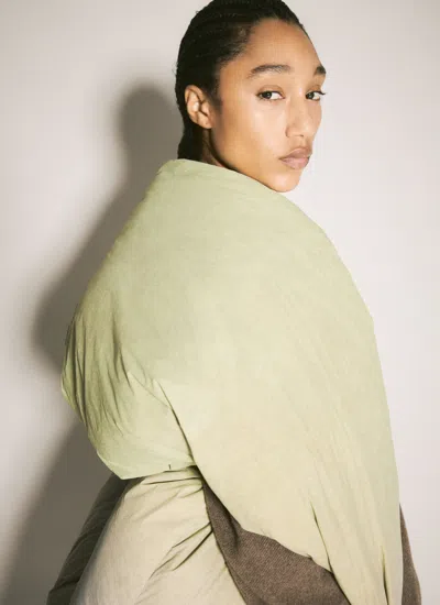 Moncler X Rick Owens Women Donut Down Shawl In Green
