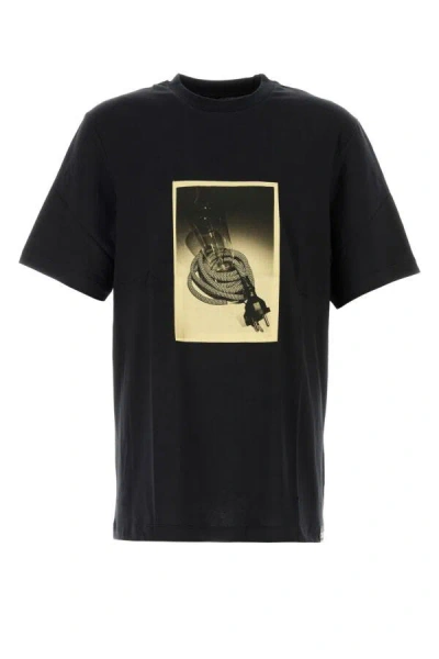 Oamc Photograph-print Cotton T-shirt In Black