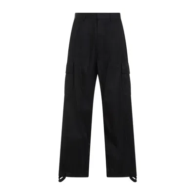 Off-white Seasonal Nylon Patch Peach Baggy Sweatpants In Black