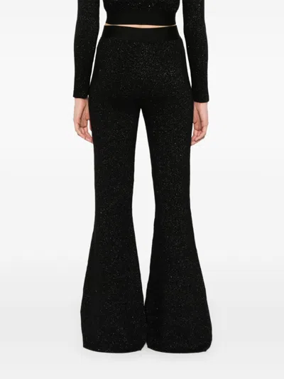 Palm Angels Black Elasticized Lounge Pants In Multicolor