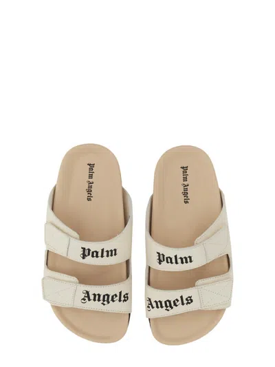 Palm Angels Sandal With Logo In White