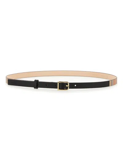 Paul Smith Women Belt With Logo In Multicolor