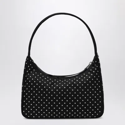 Prada Black Re-edition Handbag With Studs Women In Black