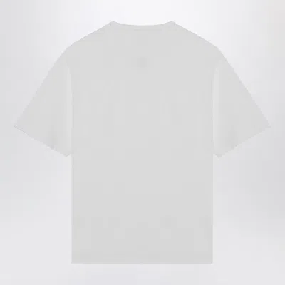Prada T-shirt With Triangular Plaque In White