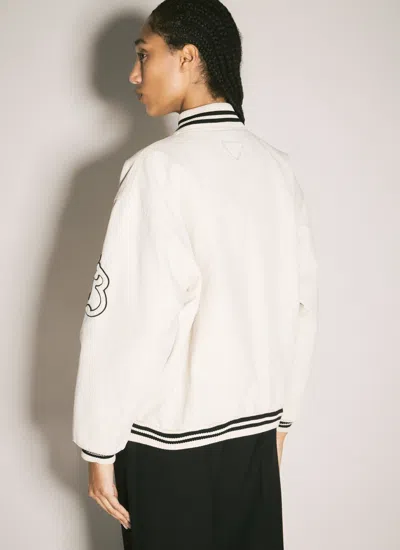 Prada Patch Bomber Jacket In Multicolor