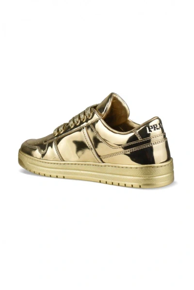 Prada Women Downtown Sneakers In Gold