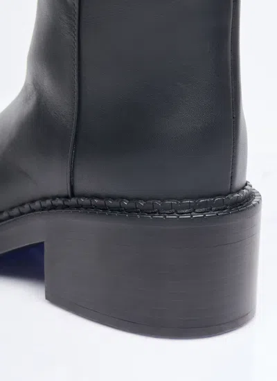 Prada Women Leather Knee-high Boots In Black