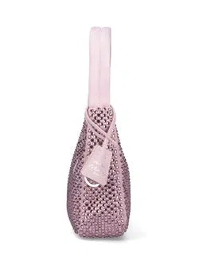 Prada Re-edition 2000 Crystal-embellished Mini Bag In Pink