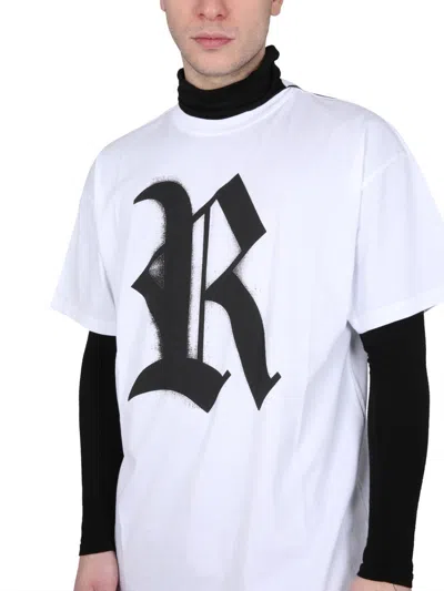 Shop Raf Simons Men Ovesize Fit T-shirt In White