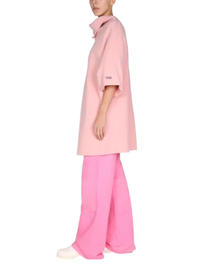 Raf Simons Women "ataraxia" Wool Blend Dress In Pink