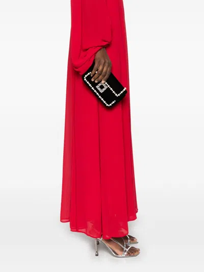 Roger Vivier Viv Jeu De Fille Embellished Velvet Bag In Multicolor