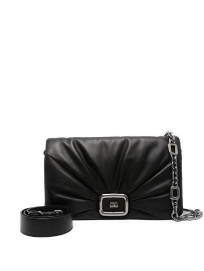 Roger Vivier Women Viv' Choc Leather Clutch In Multicolor