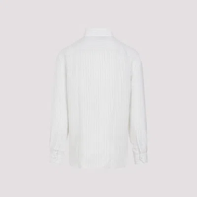 Saint Laurent Men's Polka-dot Silk Shirt In Multicolor