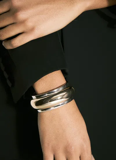 Saint Laurent Bumpy Bracelet In Gold