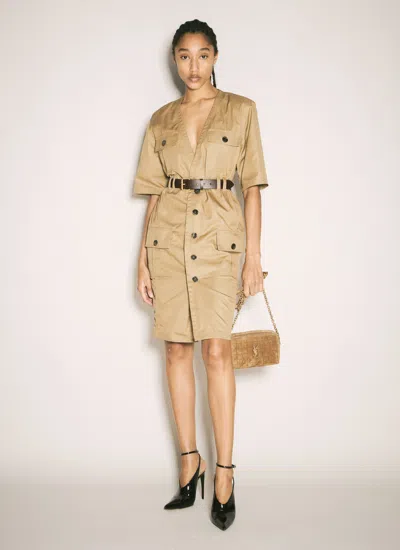 Saint Laurent Women Cassandre Matelassé Carré Mini Camera Bag In Brown