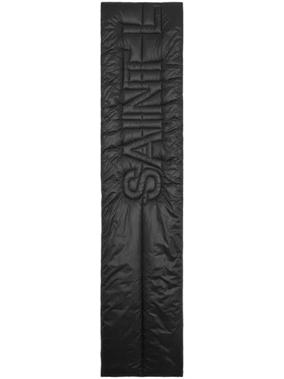 Saint Laurent Women's Logo Padded Scarf In Black