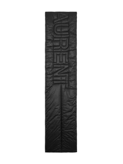Saint Laurent Women's Logo Padded Scarf In Black