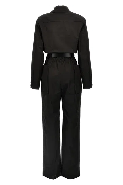 Saint Laurent Black Twill Jumpsuit In Black