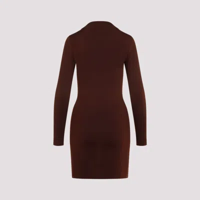 Saint Laurent Women  Mini Dress In Brown
