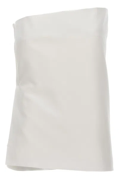 Sportmax White Adda Bustier Top In White