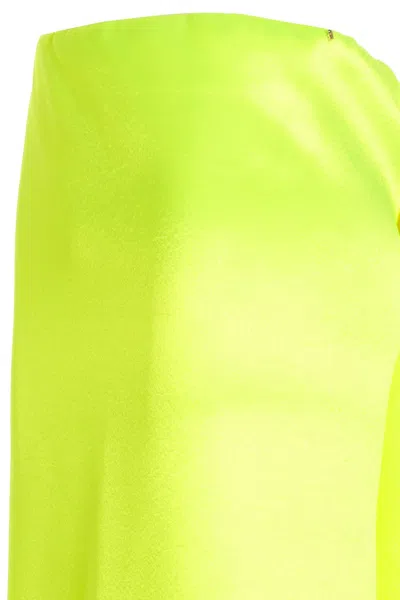 Sportmax Yellow Bustle Maxi Skirt In Yellow