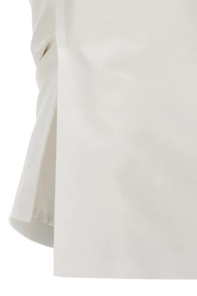 Sportmax White Adda Bustier Top In White