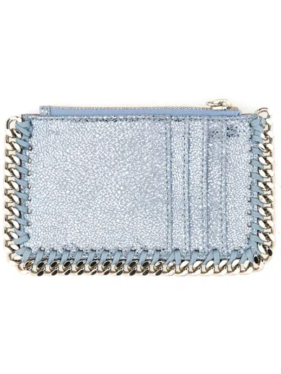 Stella Mccartney Chain Trimmed Metallic Card Holder In Multicolor