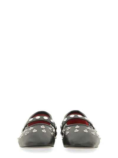 Stella Mccartney Ryder Vegan Embellished Mary Jane Ballerina Flats In Black