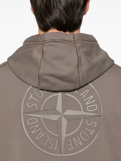 Stone Island Logo-print Cotton Hoodie In Multicolor