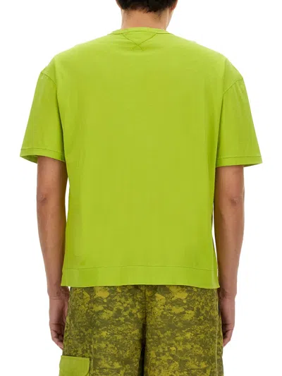 Ten C Man T-shirt Lime Green Size Xl Cotton In Green