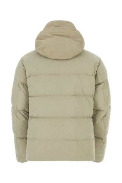 Ten C Nylon Quilted Hooded Jacket With Multiple Pockets In Brown