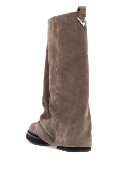 Attico Robin Combat Boots And Ankle Boots In Cream