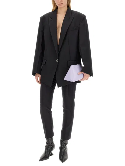 Attico The  Ruby Cut Out Detailed Halterneck In Black