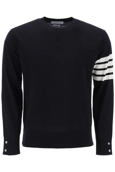 Thom Browne Midnight Blue Wool Sweater In Blue