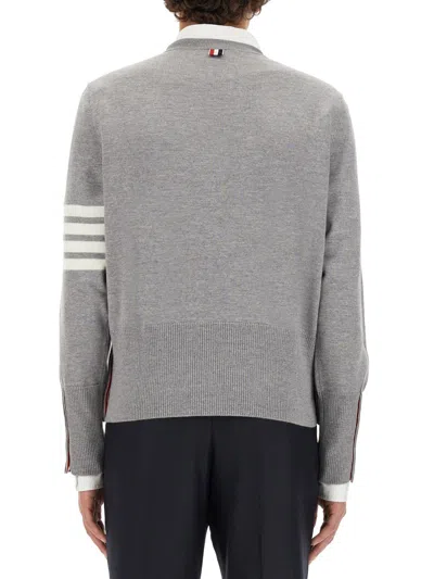 Shop Thom Browne Men Jersey "hector" In Gray