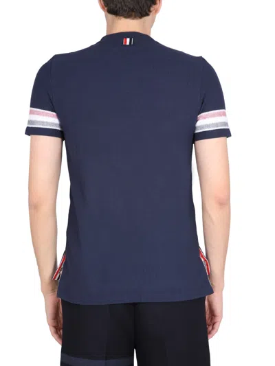 Thom Browne Men's Stripes T-shirt In Blue