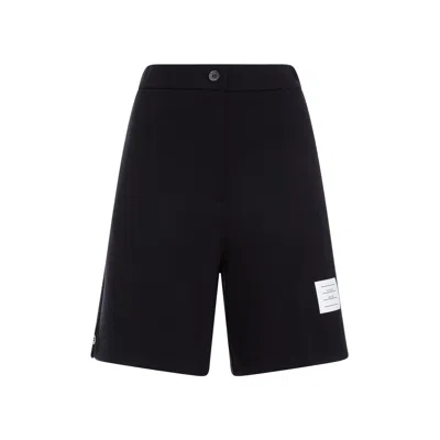 Thom Browne Logo-tag Bermuda Shorts In Blue
