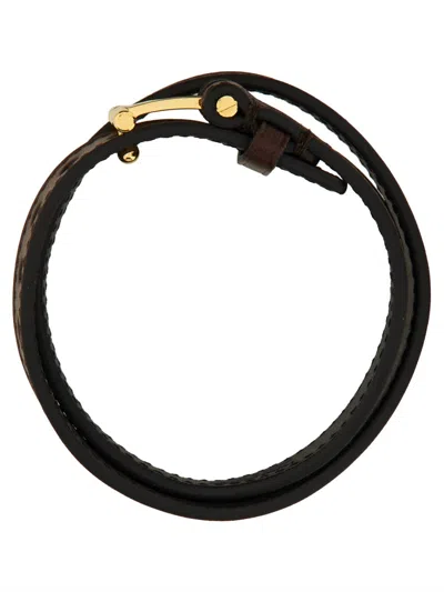 Tom Ford Classic Logo Bracelet For Men In Brown