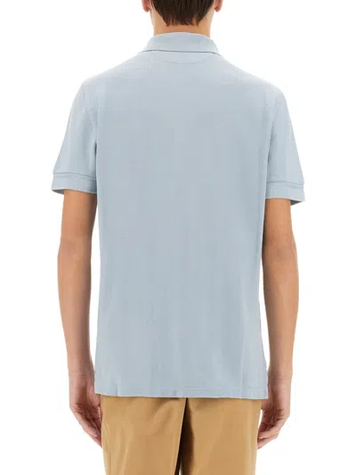 Tom Ford Light-blue Short-sleeves Polo In Cotton Piquet Jersey Man In Multicolor