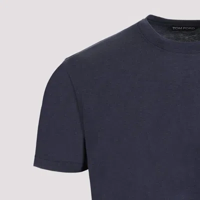 Shop Tom Ford Lyocell T-shirt Men In Blue