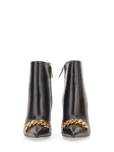 Tom Ford Chain-linked Stiletto-heel Boots In Black