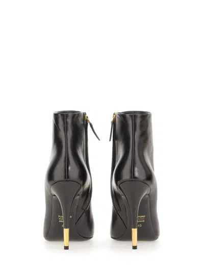 Tom Ford Chain-linked Stiletto-heel Boots In Black