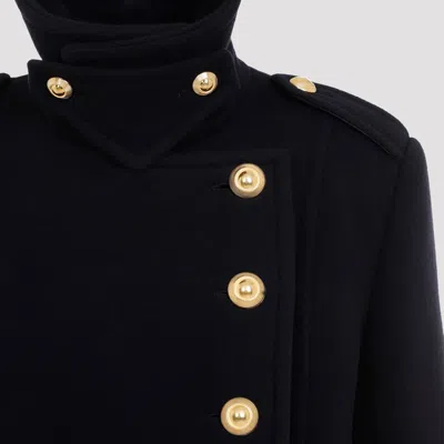 Tom Ford Asymmetric Wool-cashmere Duffle Peacoat In Blue