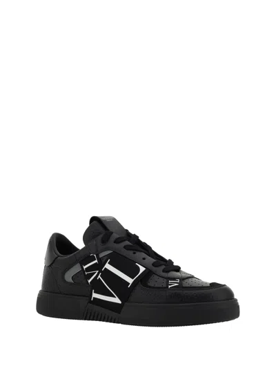 Valentino Garavani Vltn Ribbon Sneakers In Black