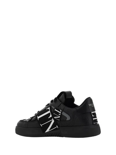 Valentino Garavani Vltn Ribbon Sneakers In Black