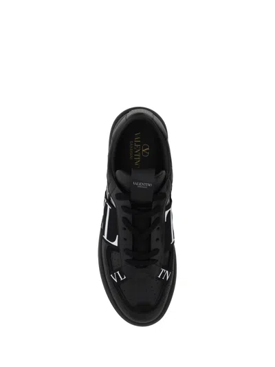 Valentino Garavani Vltn Ribbon Sneakers In Black