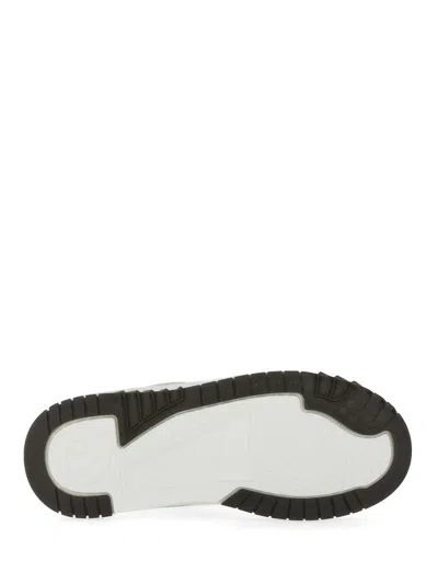 Versace White And Black Sneaker With Inserts And Chunky Sole In Leather Man In Black